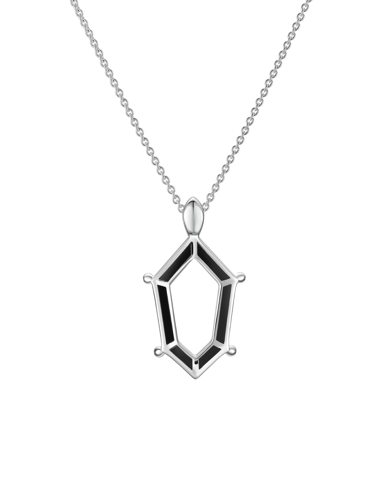 подвеска honu с черным ониксом на цепочке 55-60 см