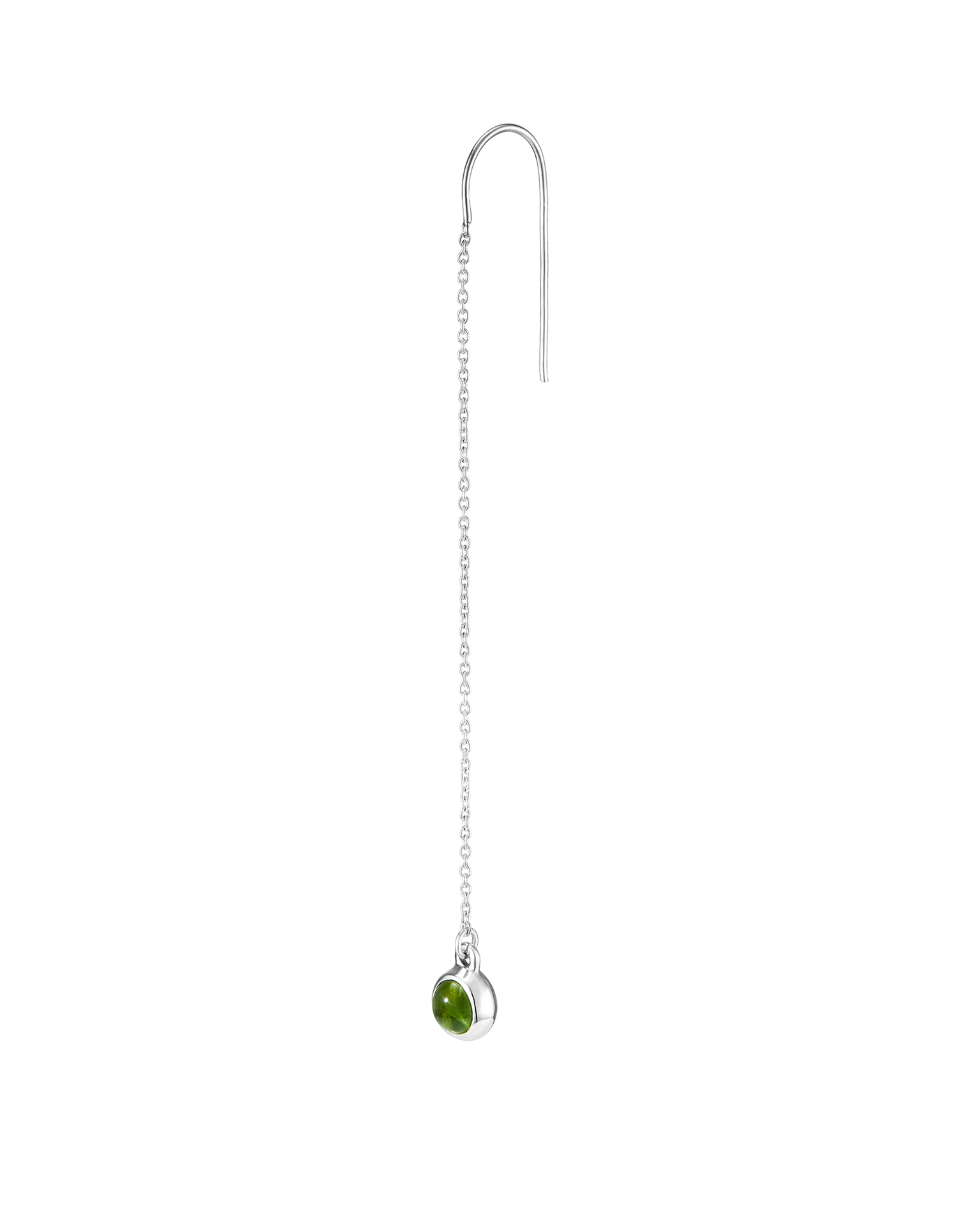 серьга на цепочке alpha с перидотом