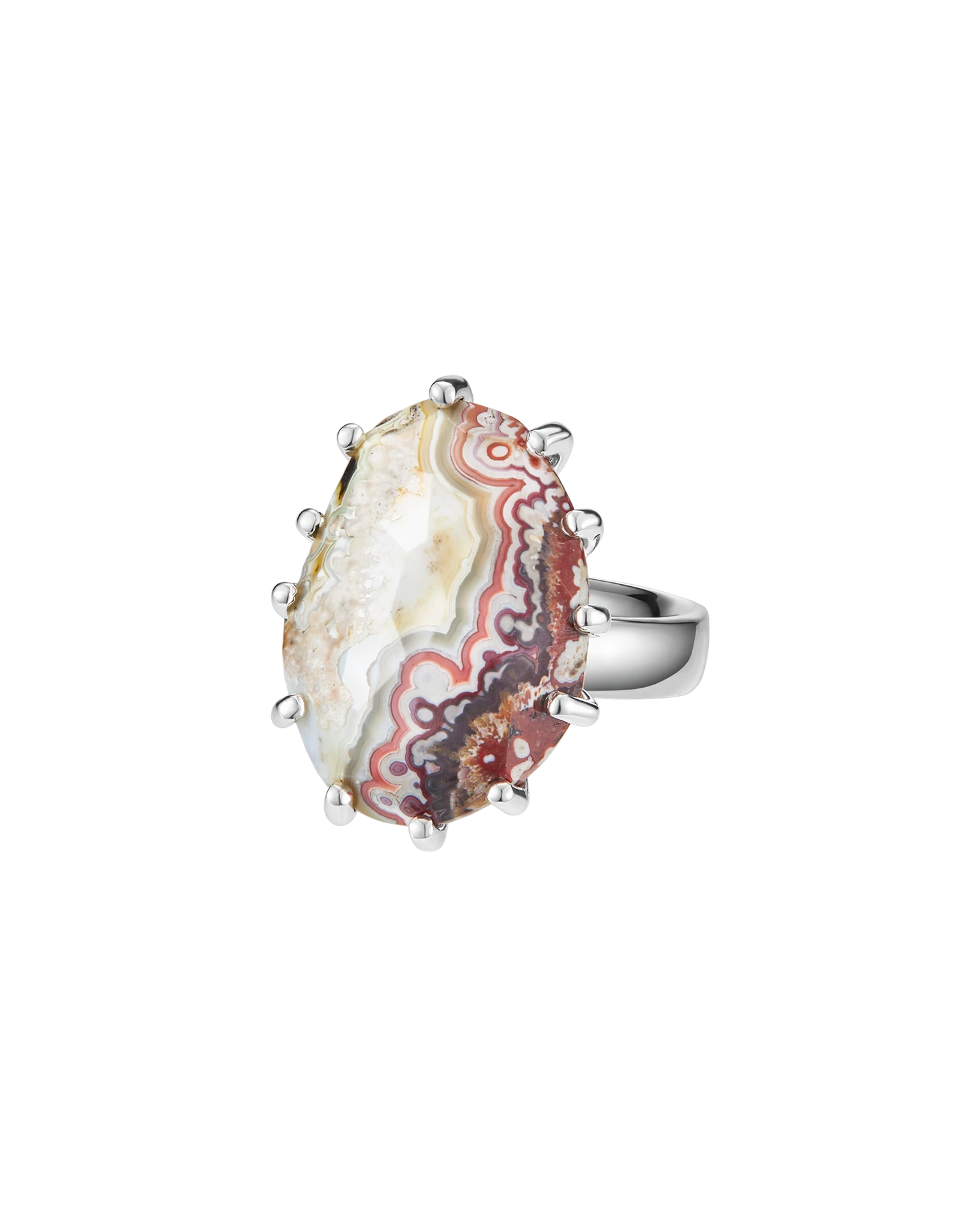 кольцо land of fire 15.5 размер (агат)