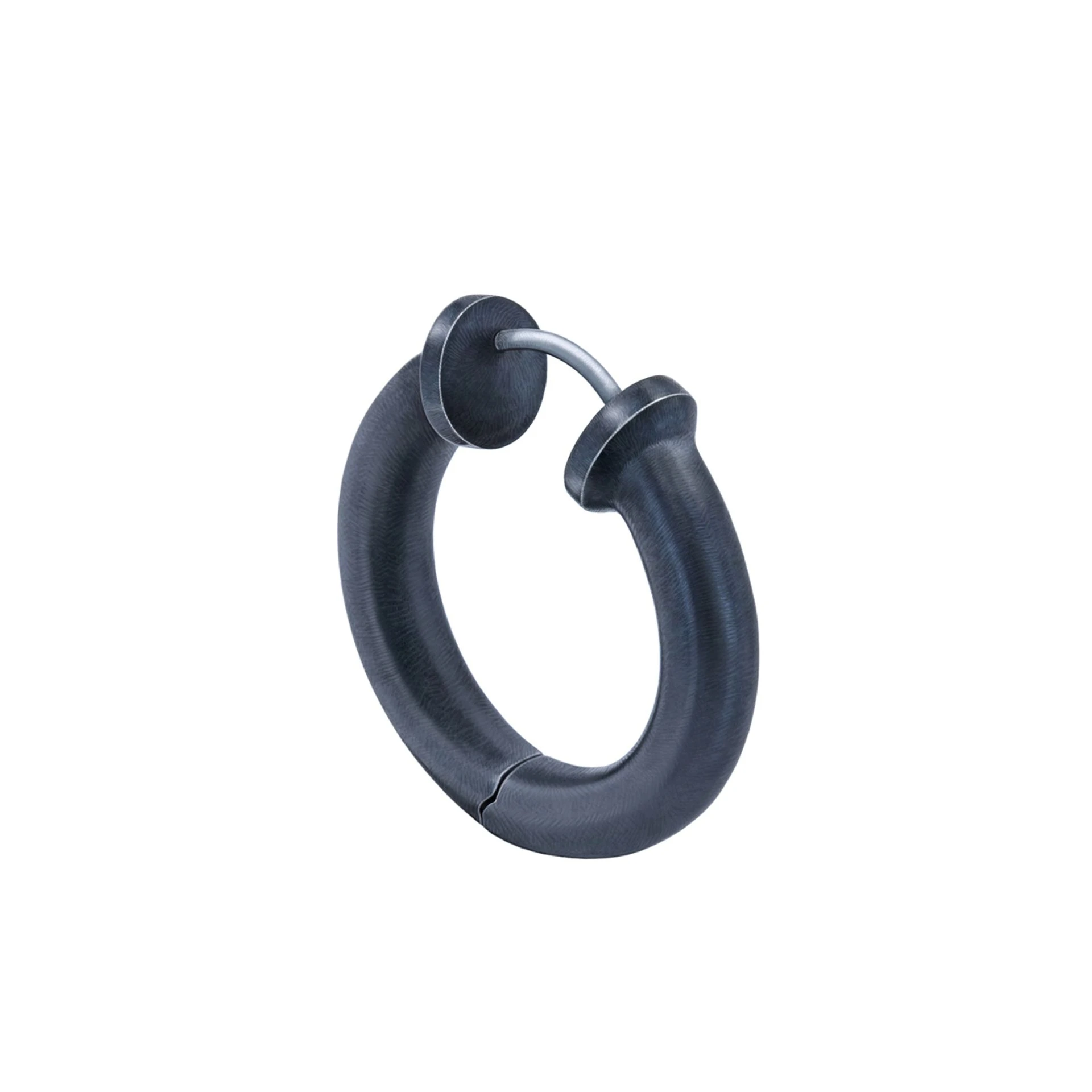 моносерьга-кольцо iota (черная)