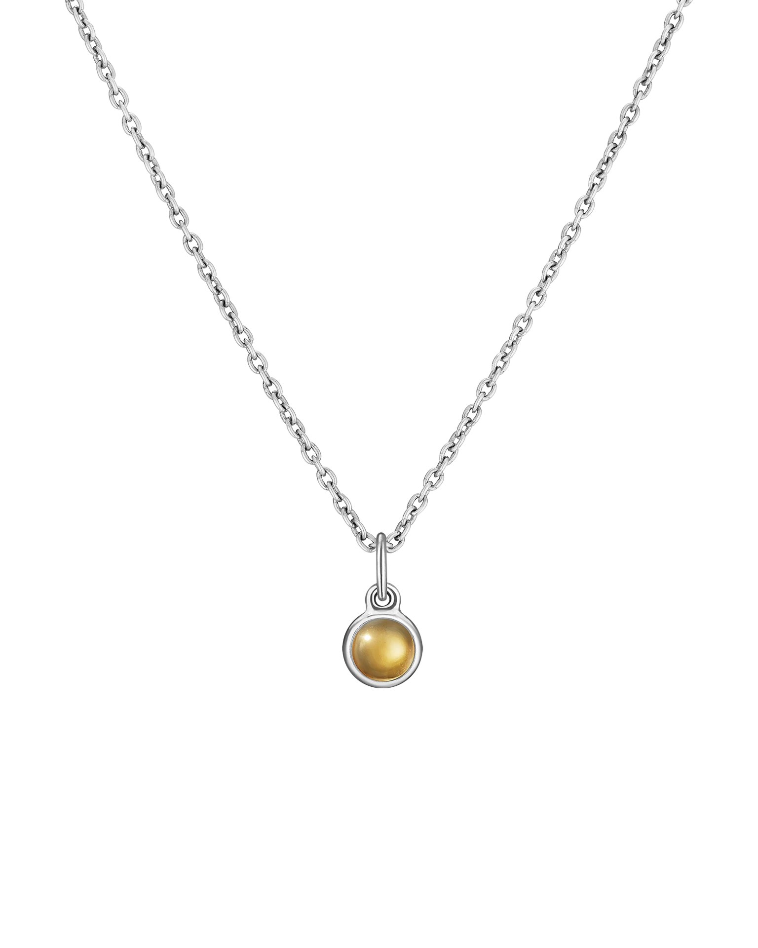 подвеска alpha с цитрином на цепочке 35-40 см