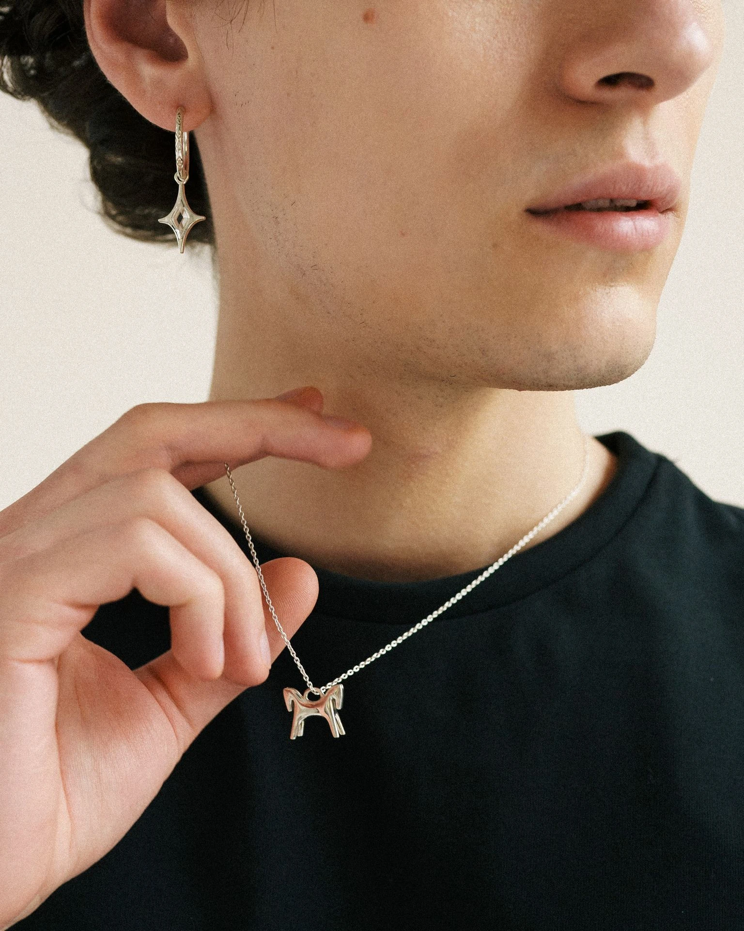 подвеска puoli на цепочке 45-50 см (родирование)