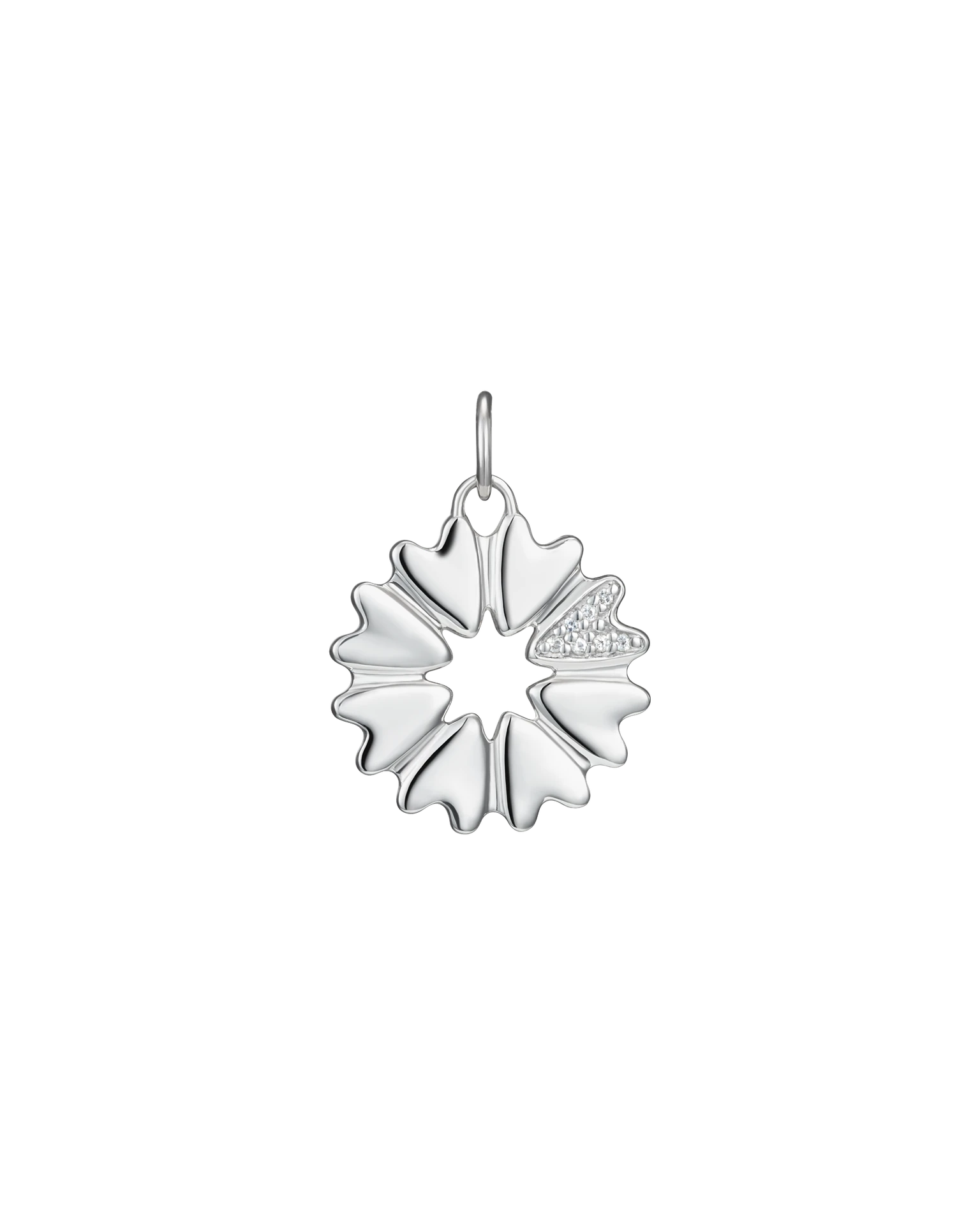 подвеска  flover с белым топазом