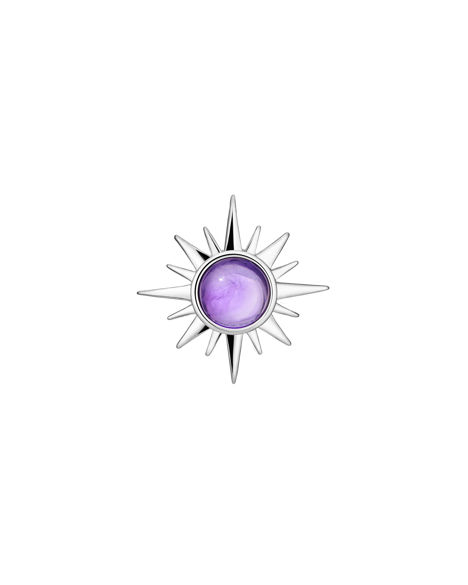 подвеска polar с аметистом (родирование)