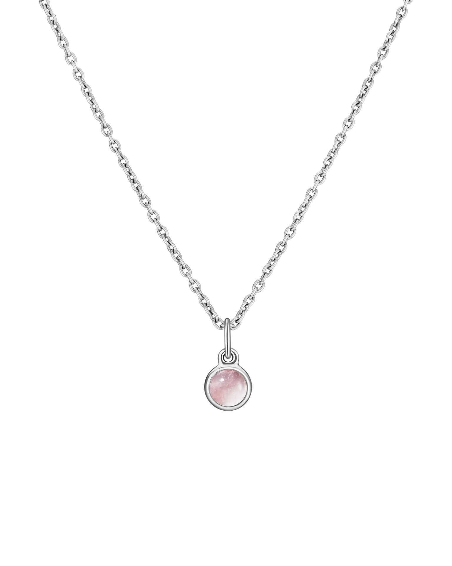 подвеска alpha с розовым кварцем на цепочке 35-40 см