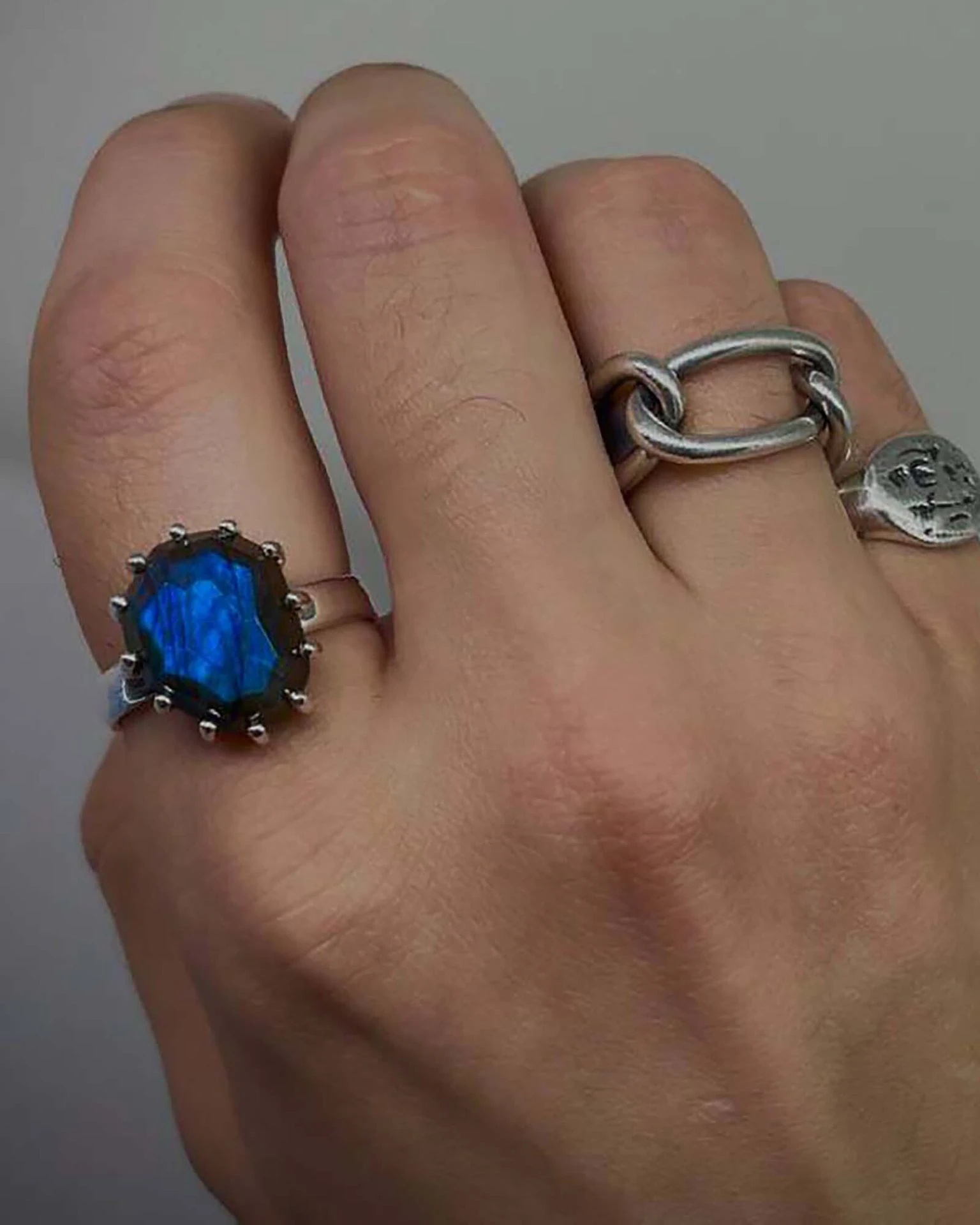 кольцо northern lights (лабрадорит)