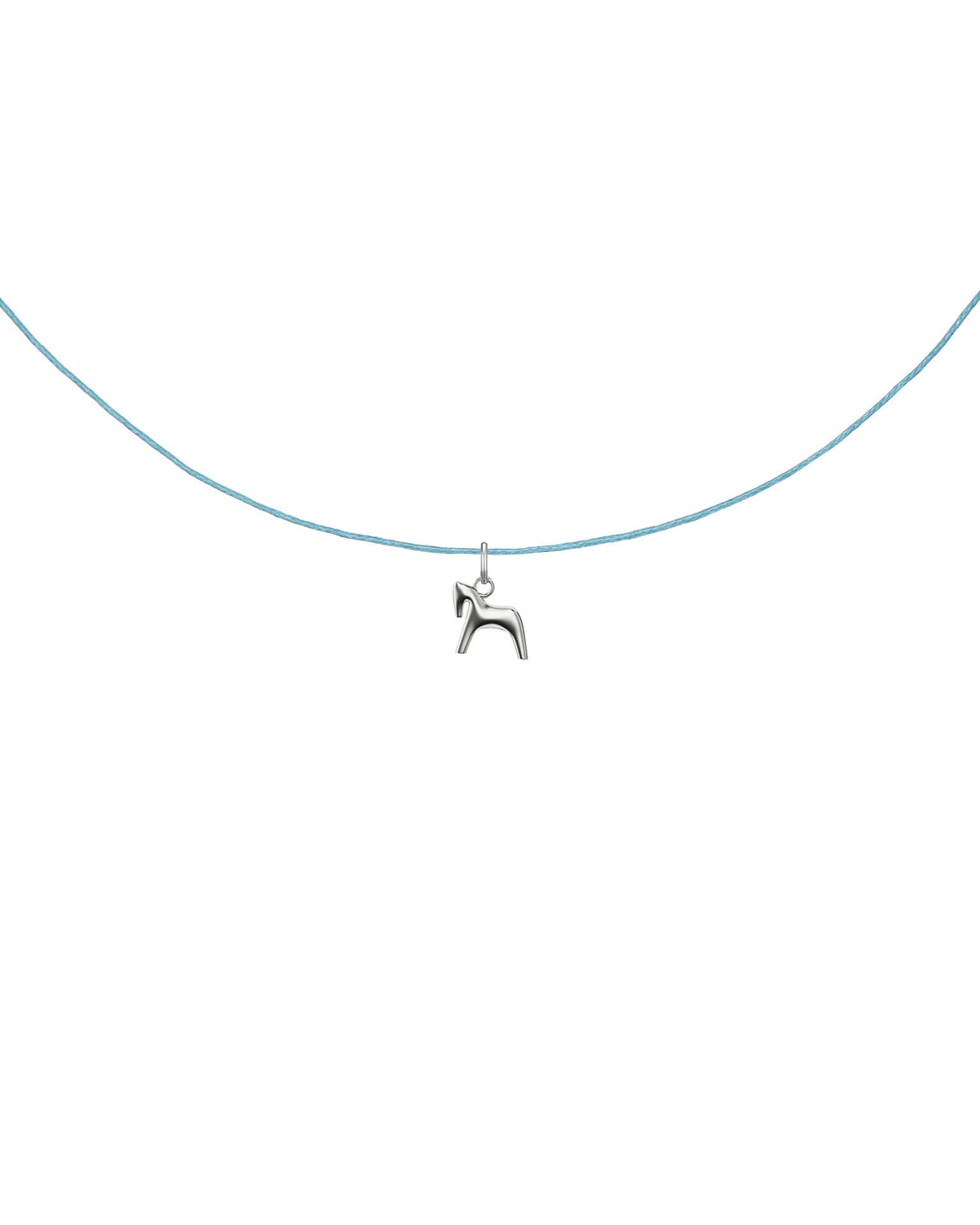 подвеска burdo из стали на хлопковом голубом шнурке