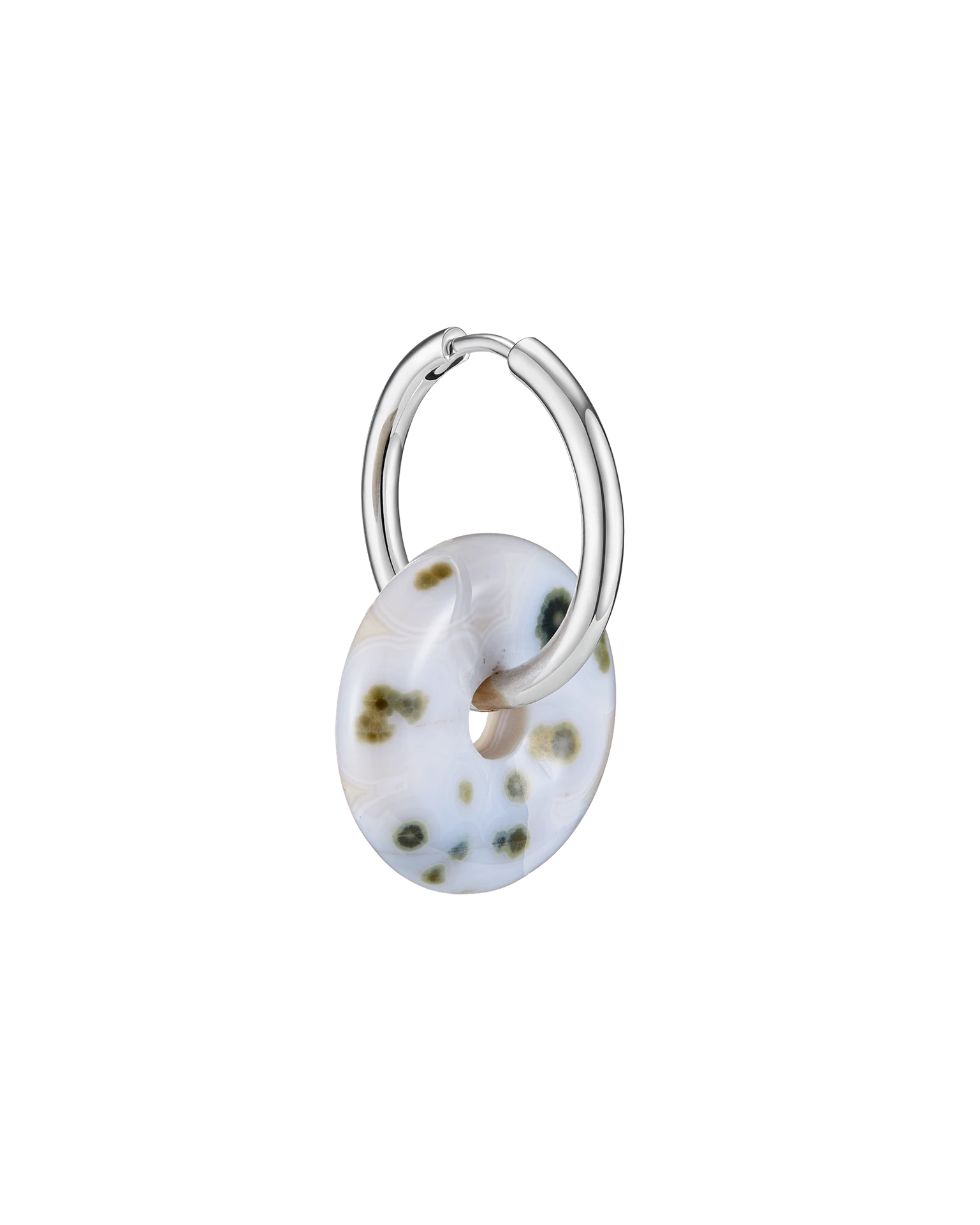 моносерьга bagel из яшмы