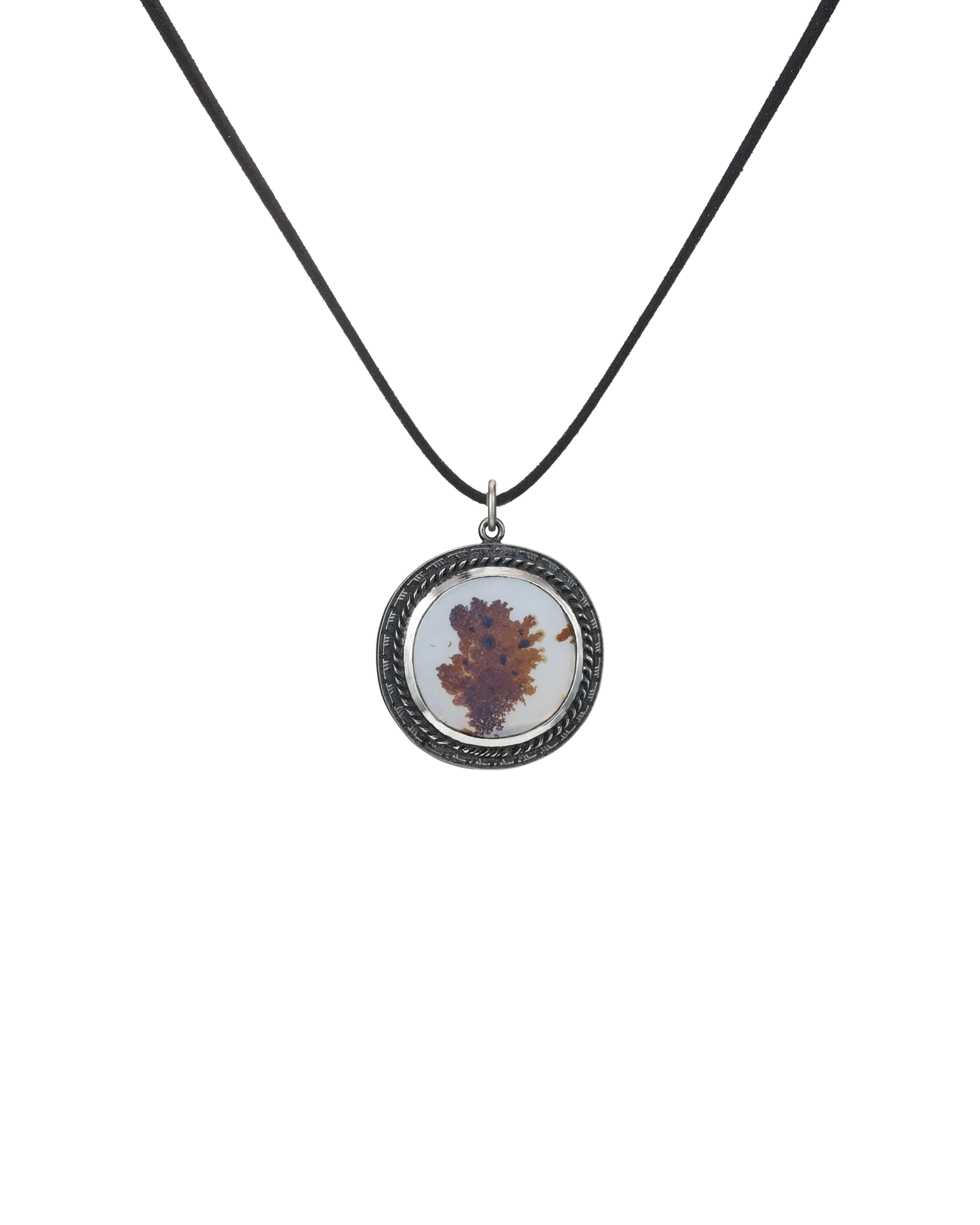 подвеска-картина с дендритовым агатом