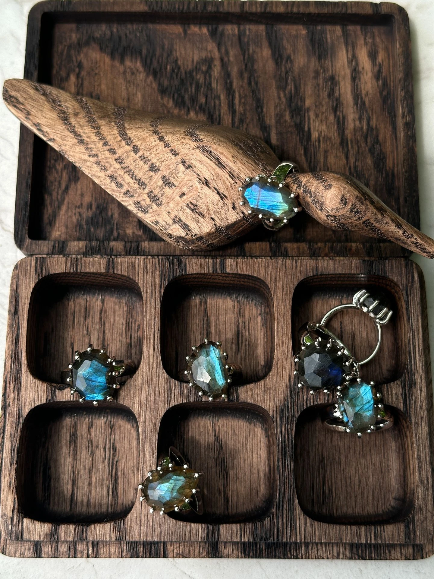 кольцо northern lights (лабрадорит)