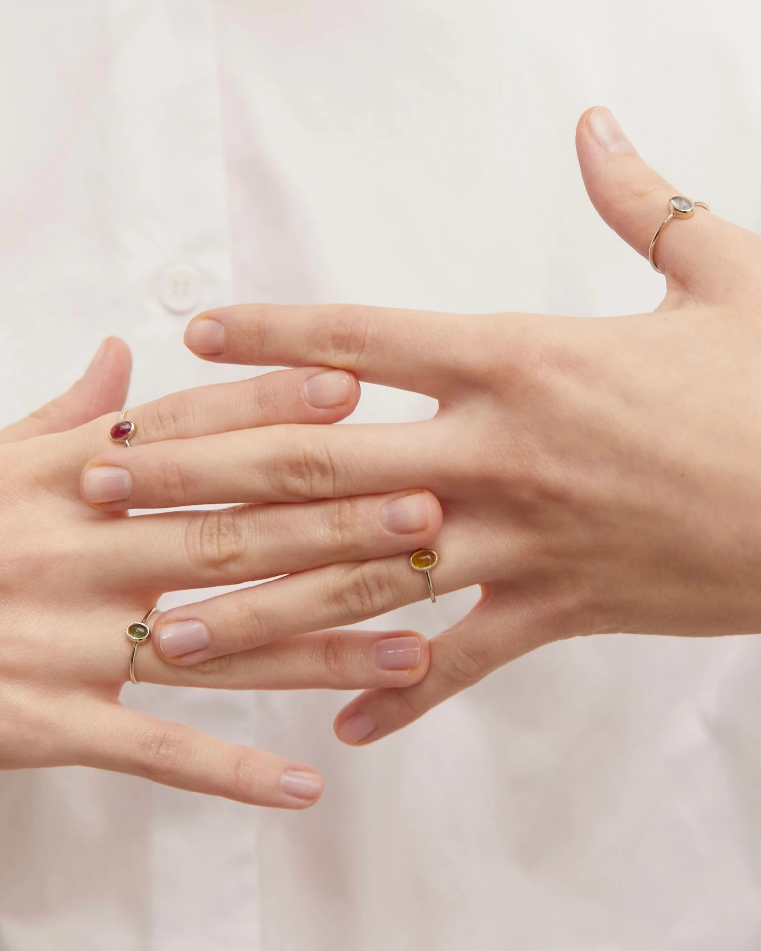 lab169 кольцо с турмалином 16 размера (белое золото)