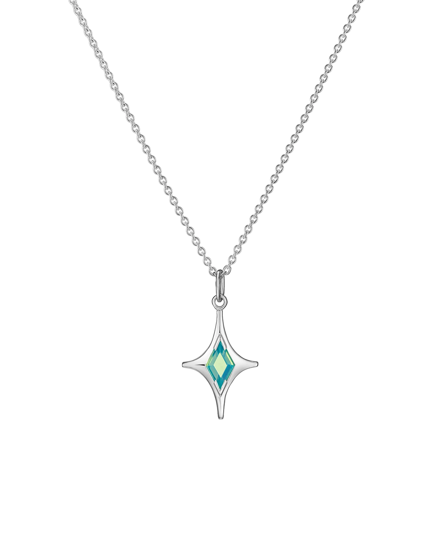 подвеска mar с зеленым опалом на цепочке 45-50 см