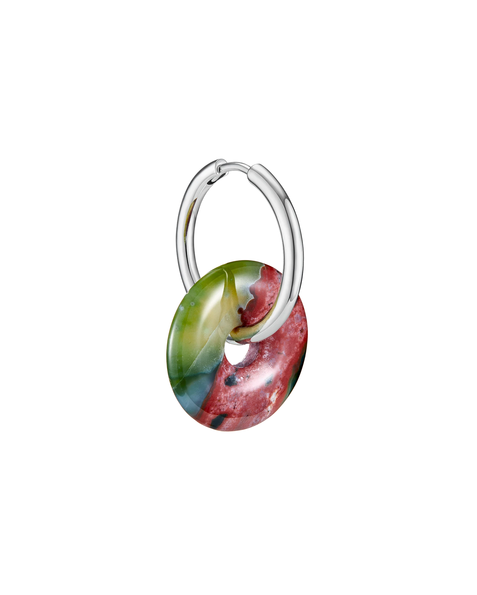 моносерьга bagel из яшмы