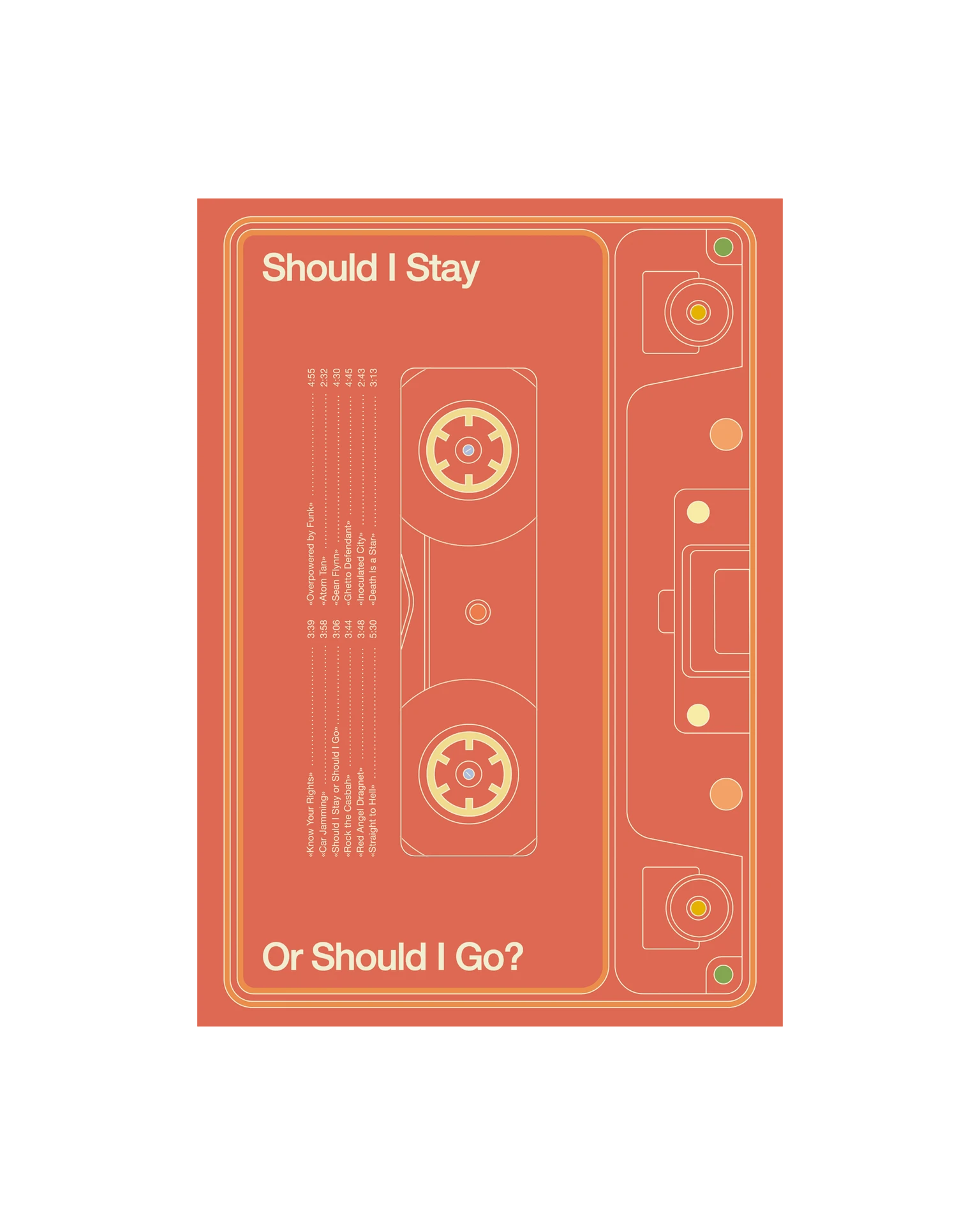 постер should i stay (red)