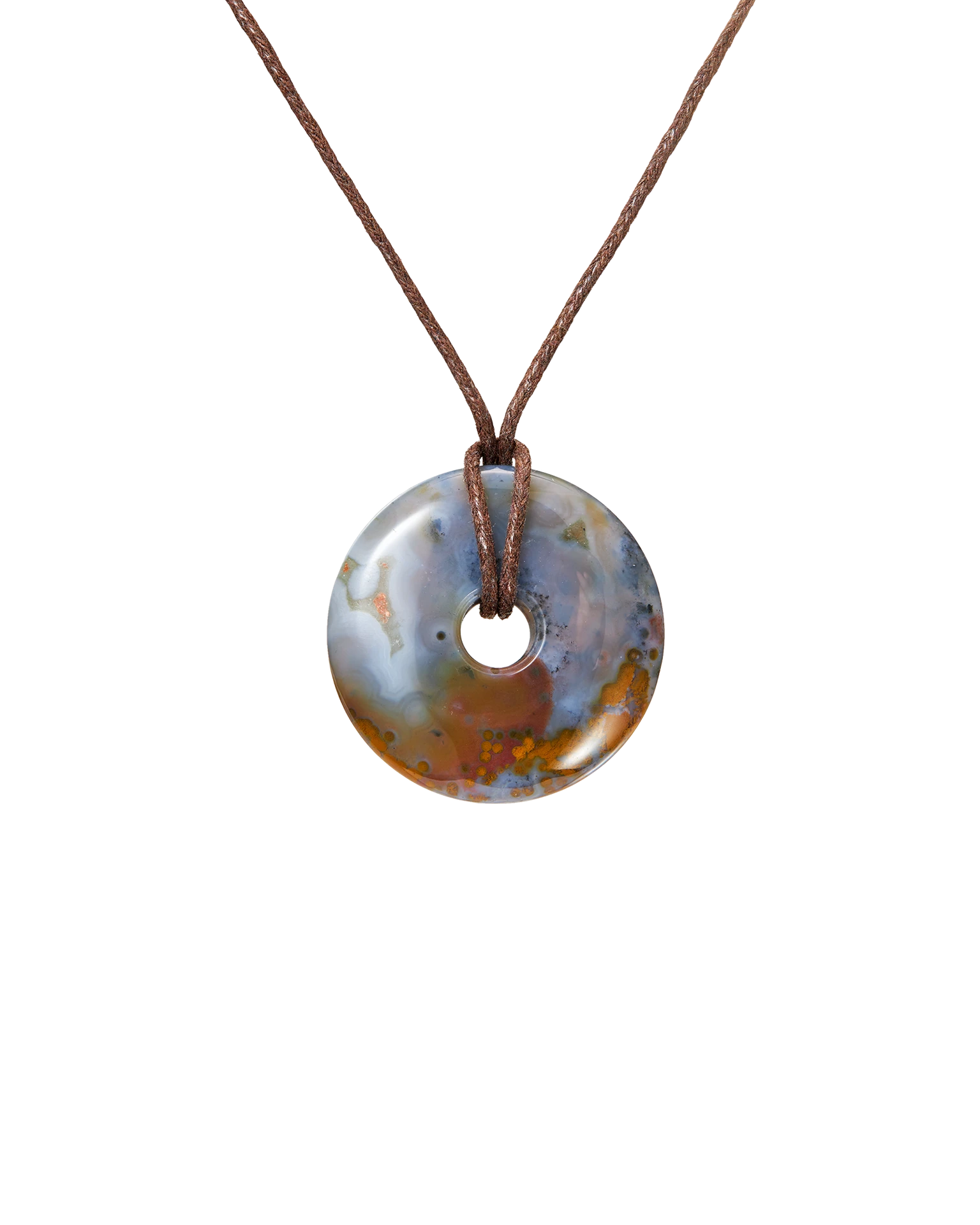 подвеска bagel из яшмы на шнурке