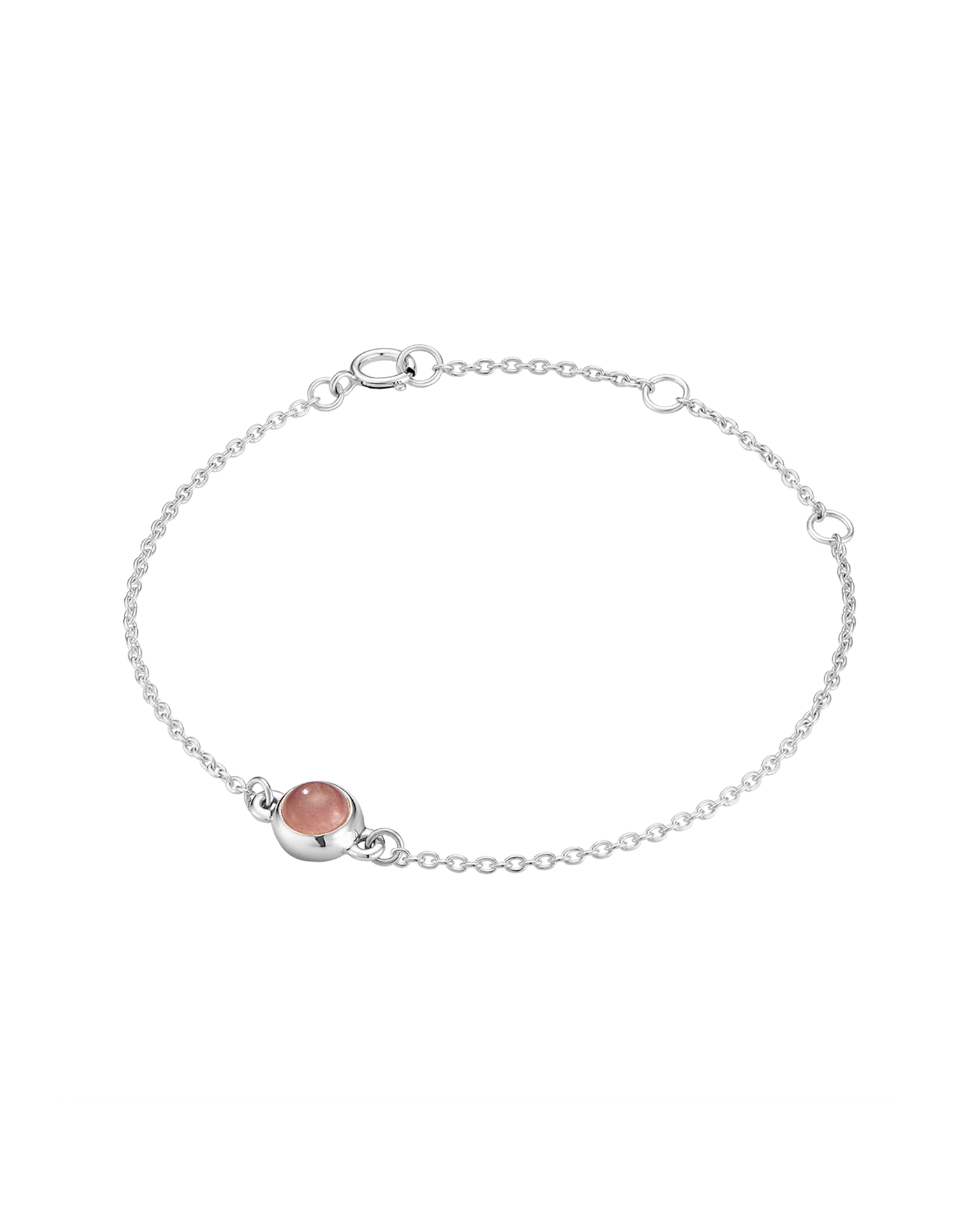 браслет alpha с розовым кварцем (родирование)