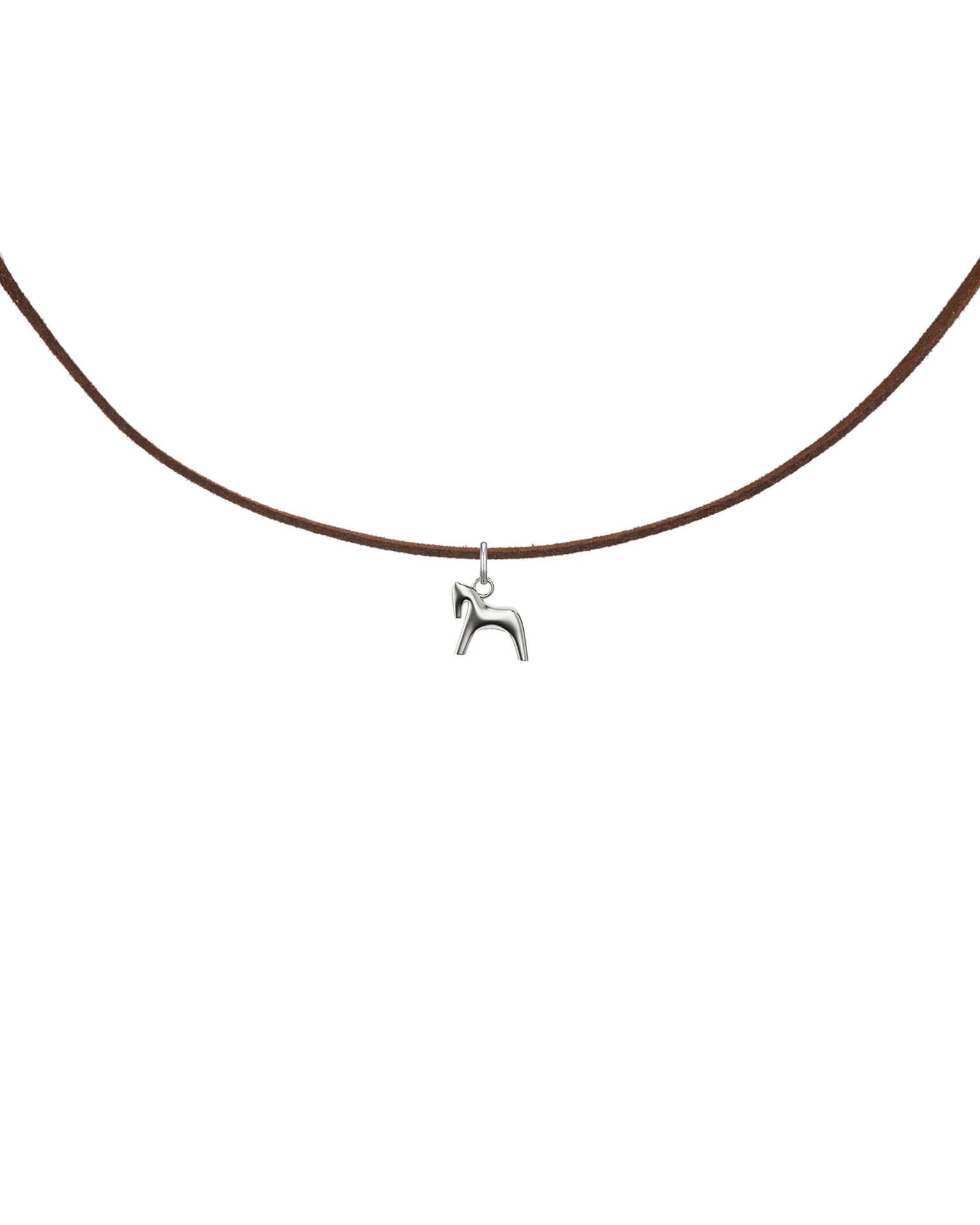 подвеска burdo из стали на замшевом коричневом шнурке