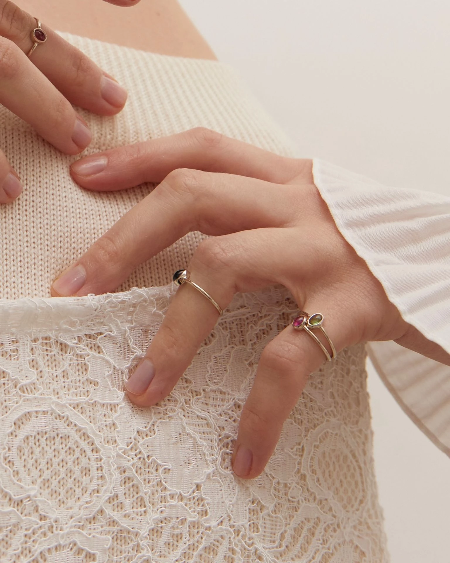 lab165 кольцо с турмалином 14.5 размера (белое золото)