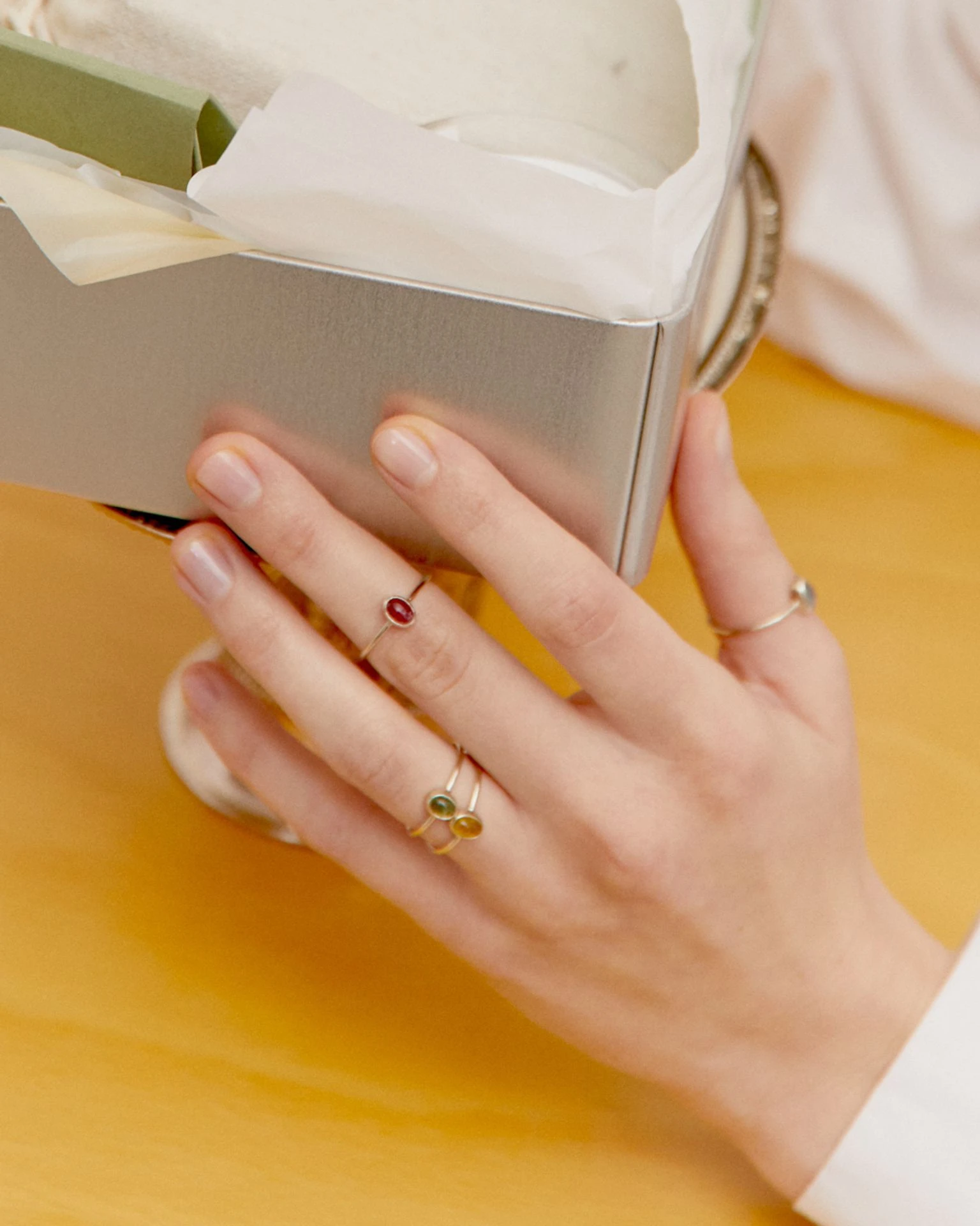 кольцо all you need с желтым турмалином (родирование)