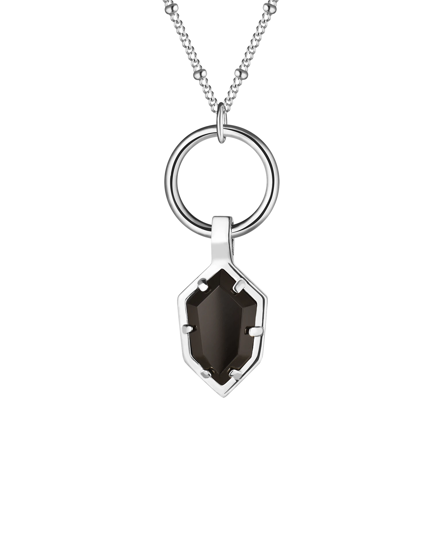 колье honu с черным ониксом на цепочке