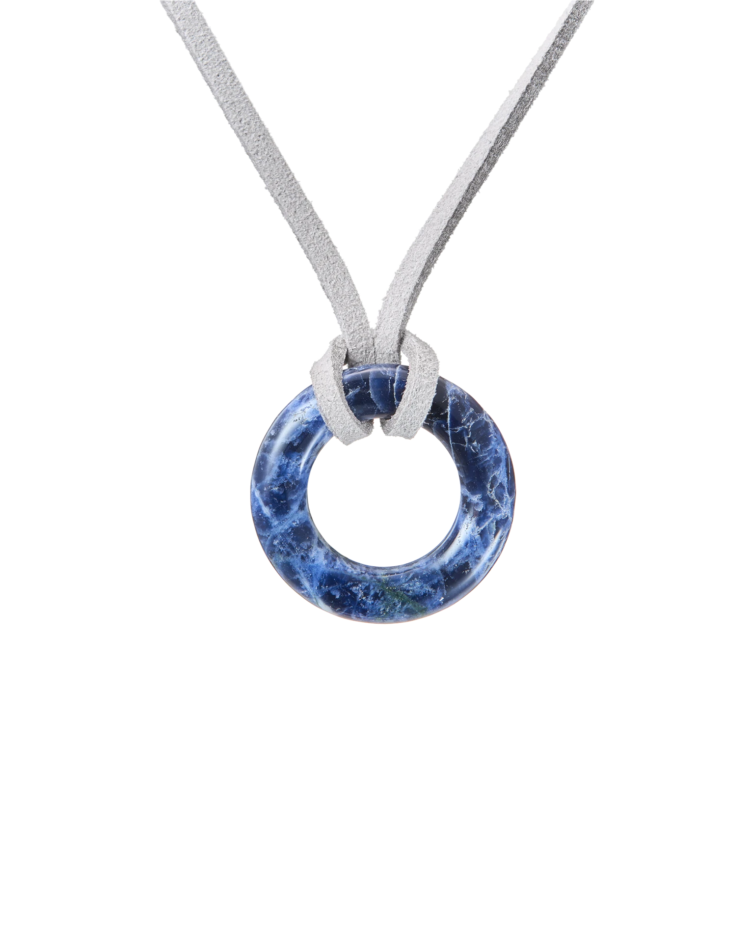 подвеска bagel из содалита на шнурке