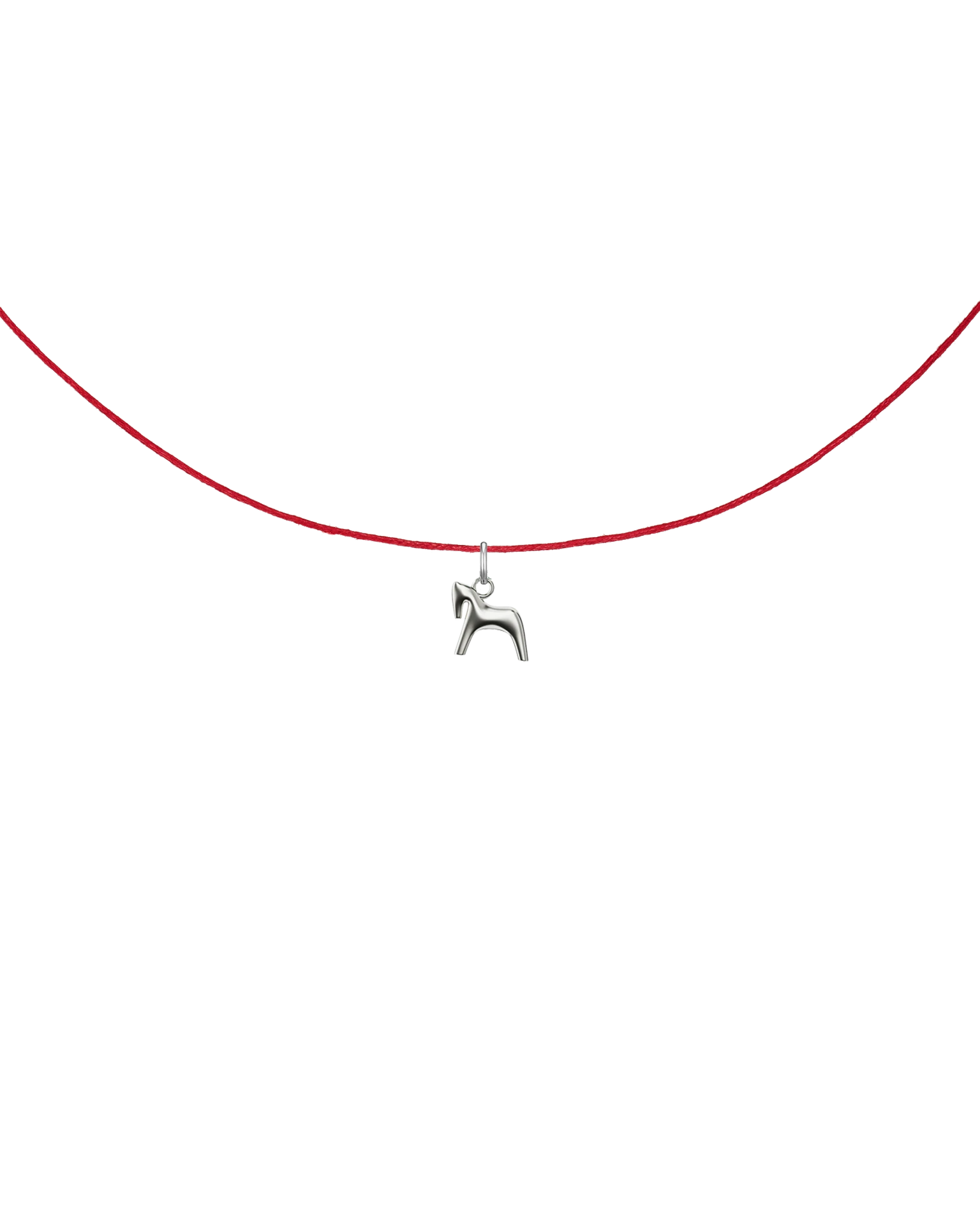 подвеска burdo из стали на хлопковом красном шнурке