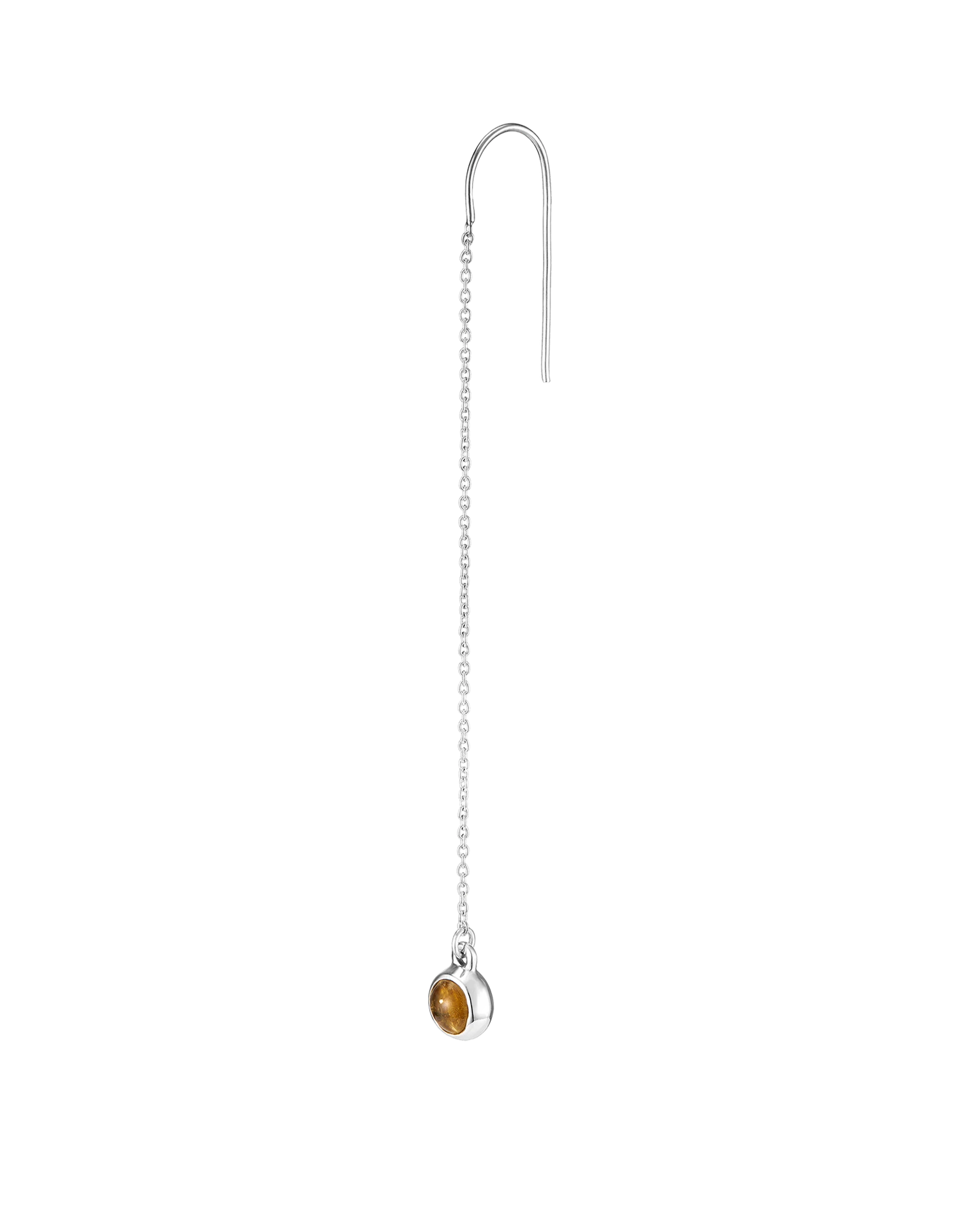 серьга на цепочке alpha с цитрином