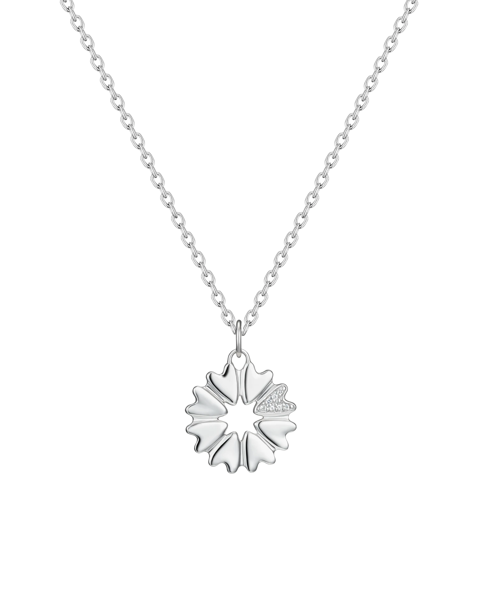 подвеска flover c белым топазом на цепочке 45-50 см