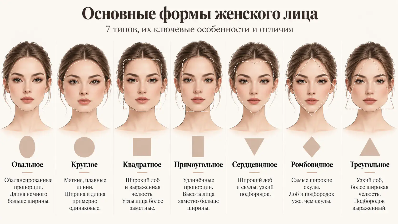 основные формы женского лица
