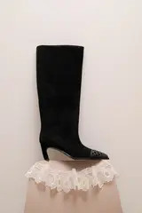 Сапоги Grate x Choux, черные замша