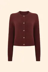 Кардиган из кашемира ((Roselle)), шоколадный