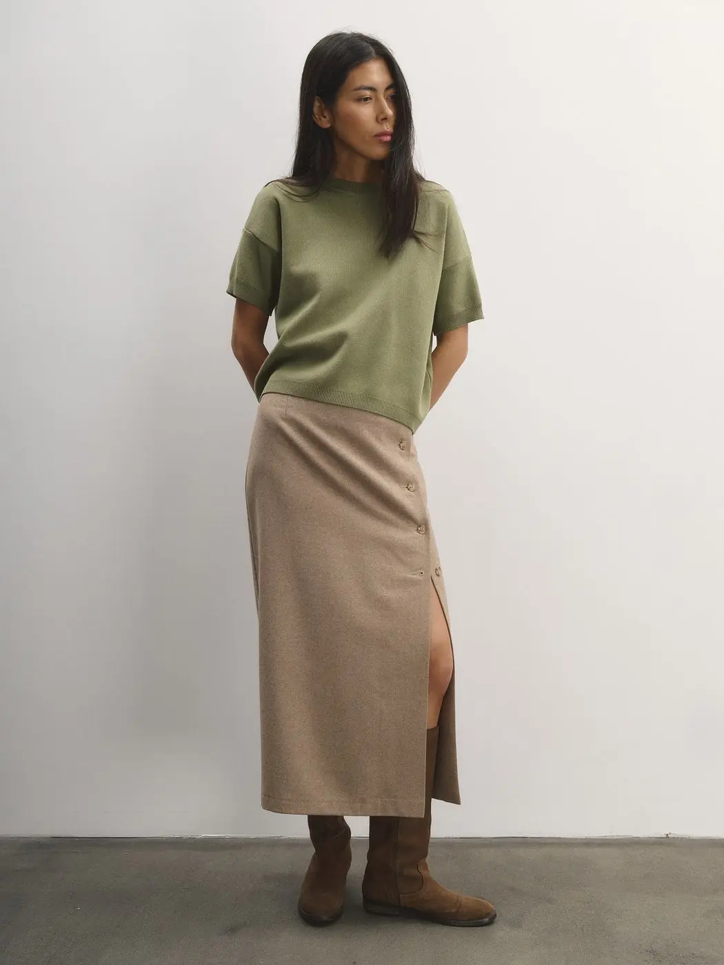 Футболка трикотажная, фисташковый