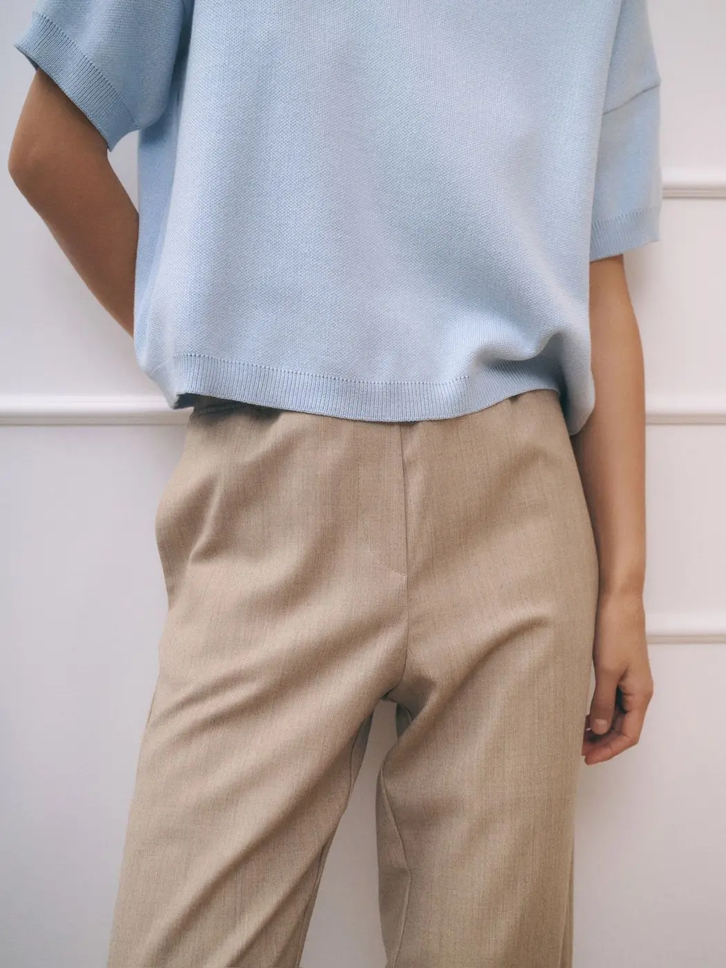 Футболка трикотажная, голубой