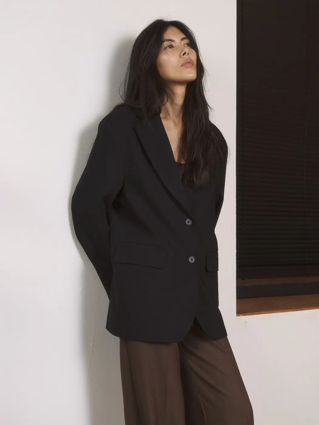 Жакет объемного кроя, черный
