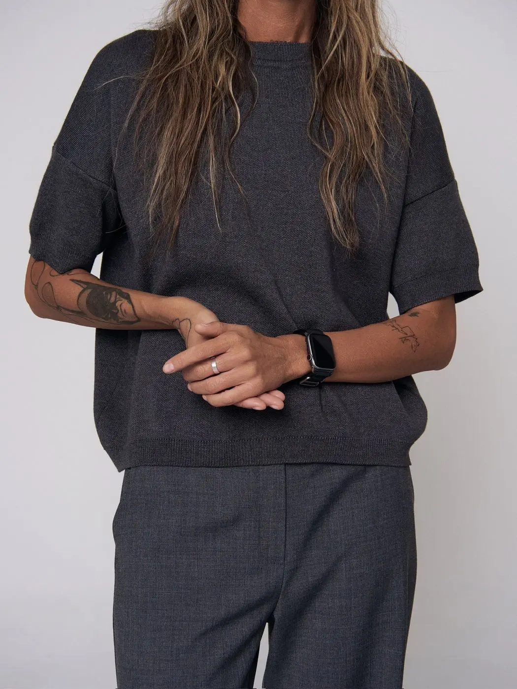 Футболка трикотажная, графитовый