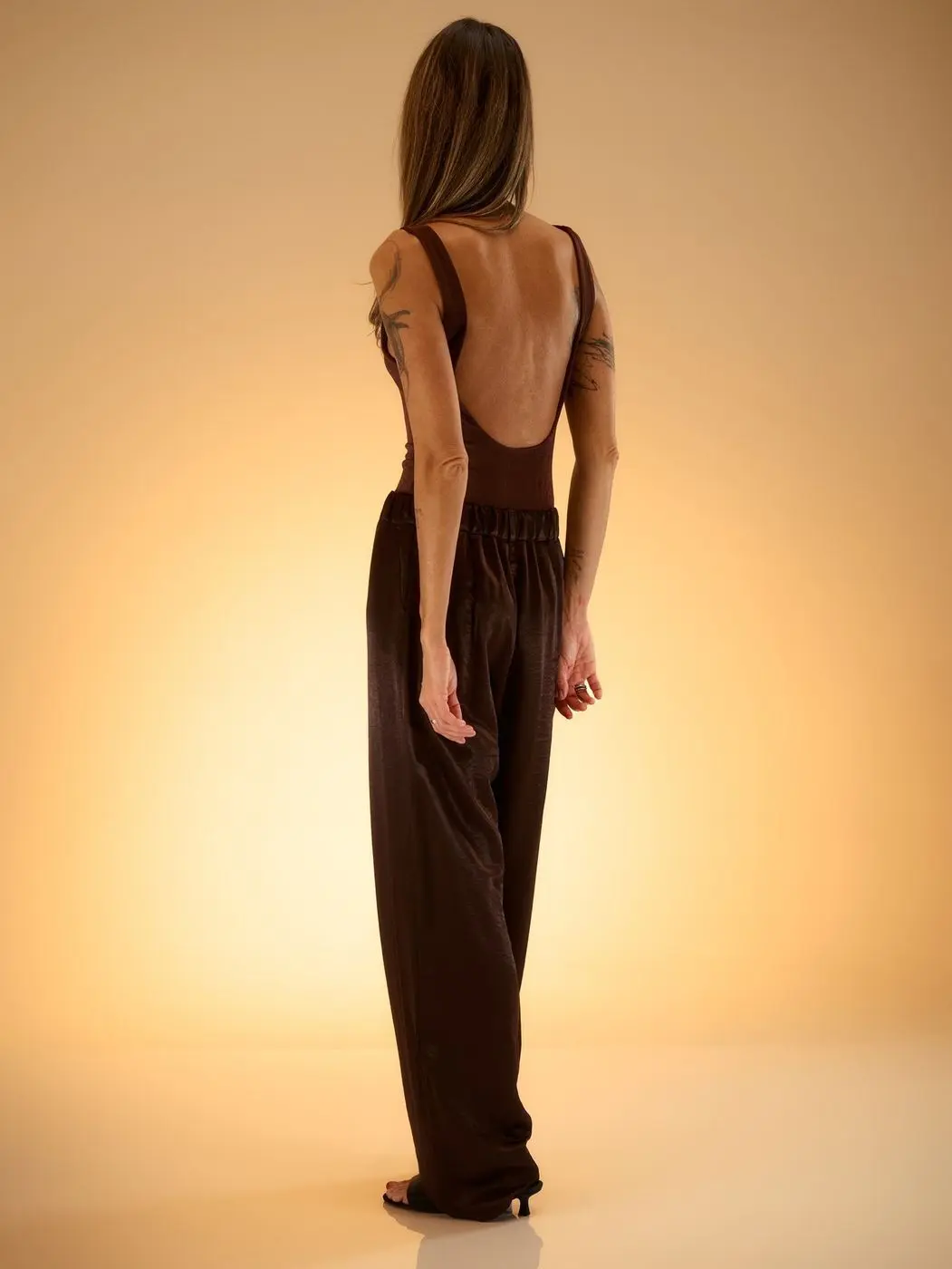 Боди мерцающее, шоколадный