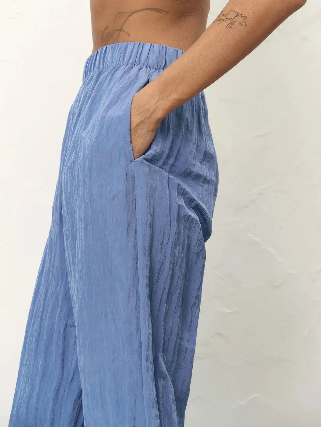 Брюки фактурные, синий