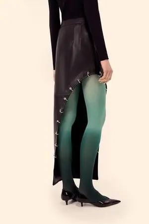 Юбка кожаная с кольцами ((Leather Weather)), черная Юбка кожаная с кольцами ((Leather Weather)), черная