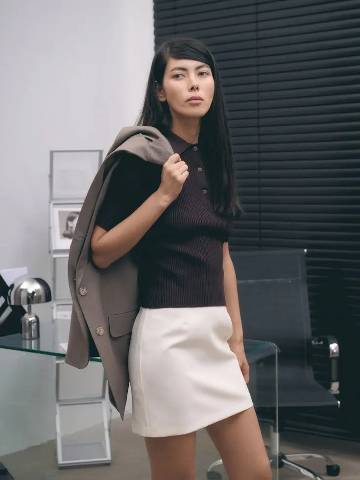 Юбка мини, молочный