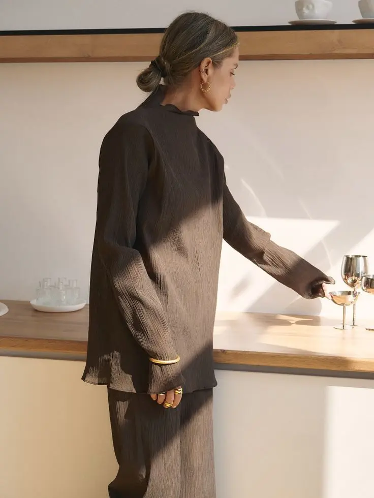 Костюм гофре, шоколадный