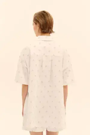 Рубашка с цветочным принтом ((Soft Skill)), белая