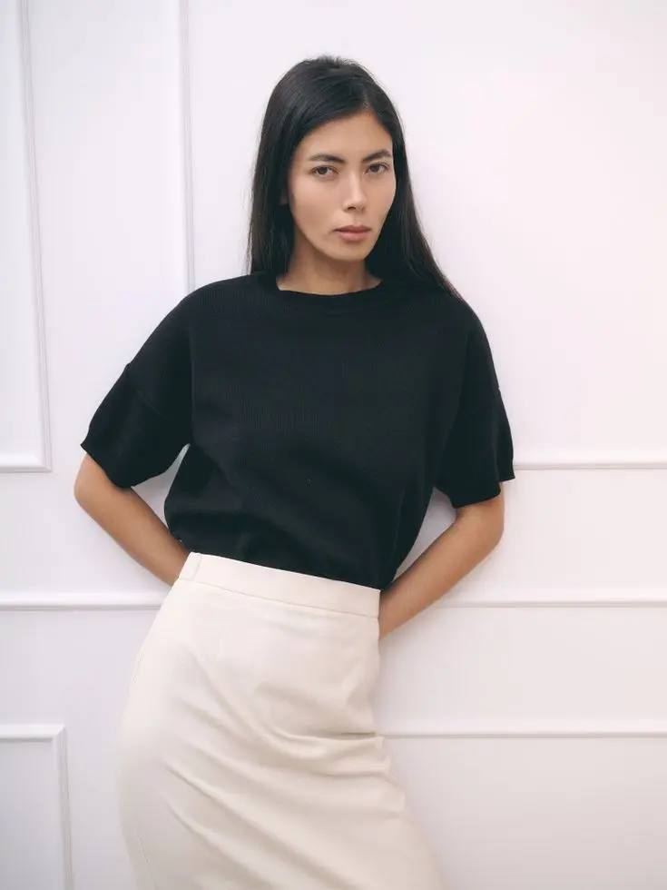 Футболка трикотажная, черный