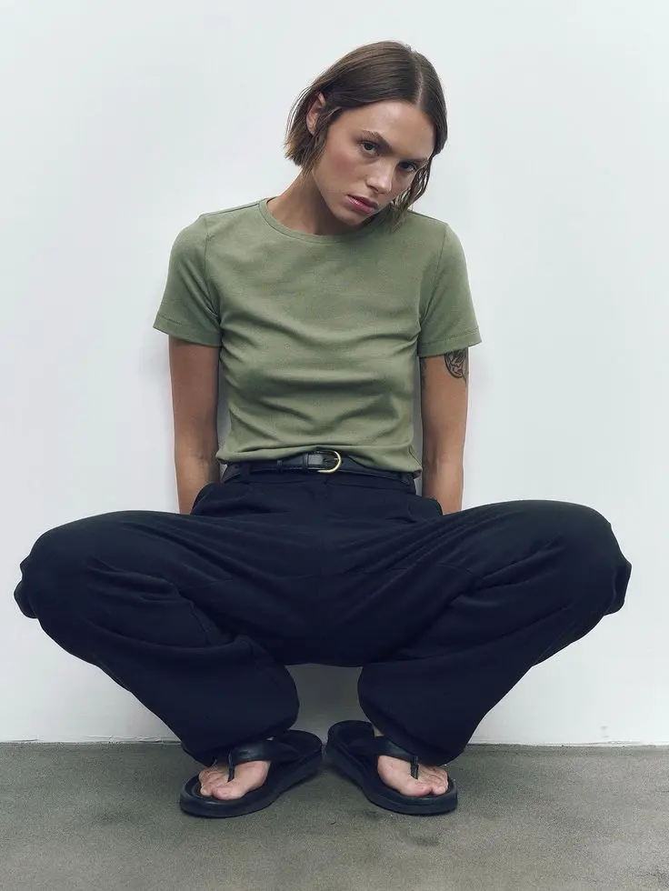 Футболка Slim fit, оливковый