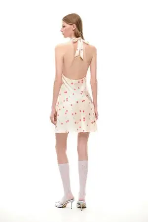 Платье мини на завязках (A Cherry On Top), молочное Платье мини на завязках (A Cherry On Top), молочное