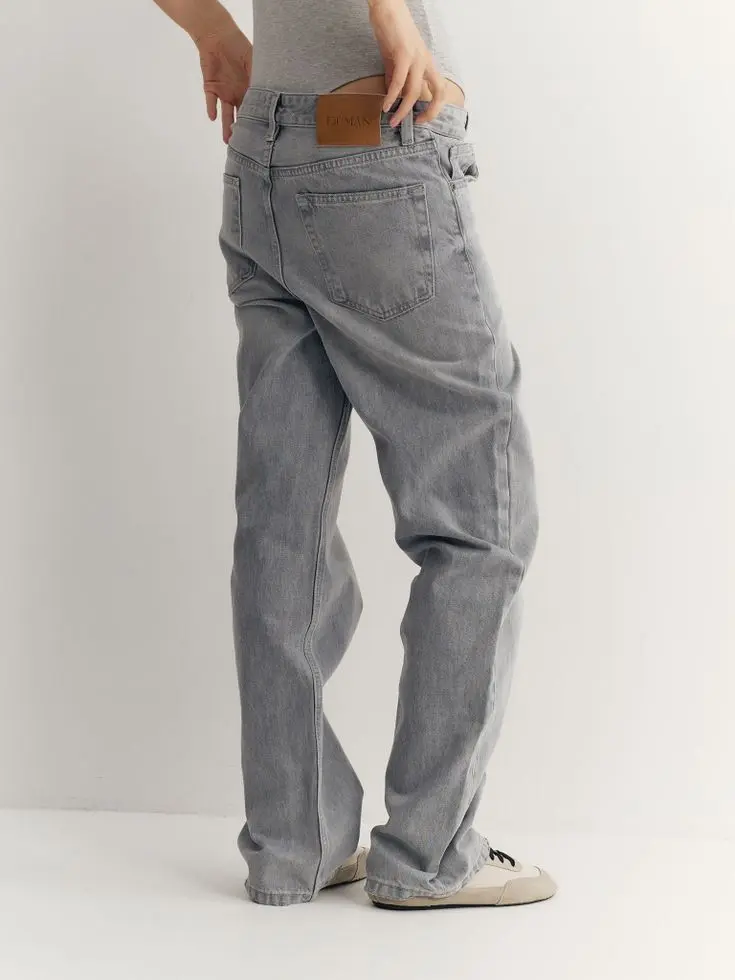 Джинсы, серый