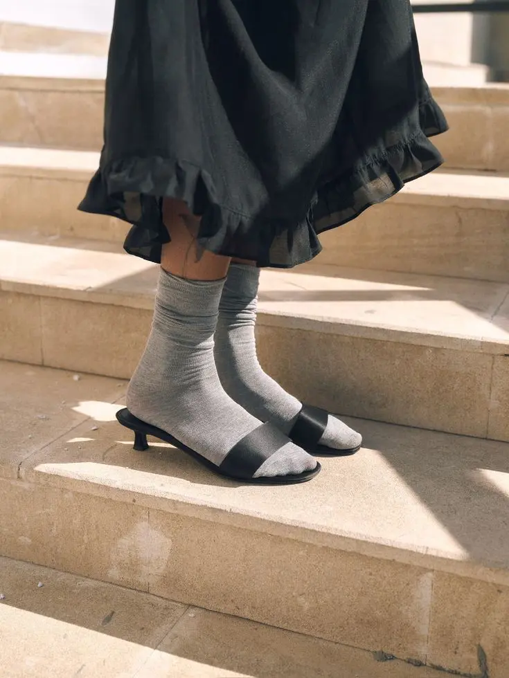 Юбка из органзы с рюшем, черный