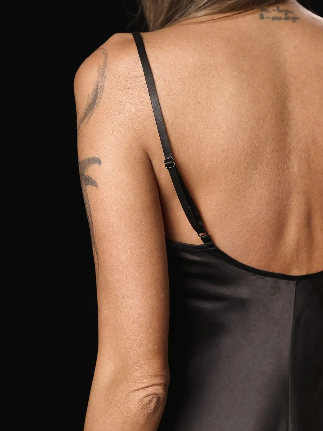 Комбинация мини из вискозы, черный