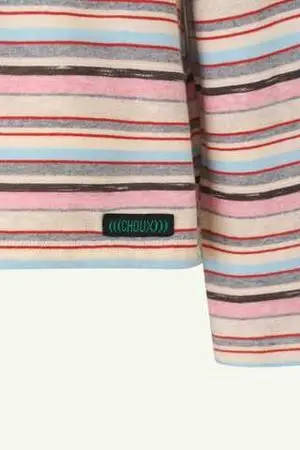 Лонгслив трикотажный (True Preppy), розово-голубой