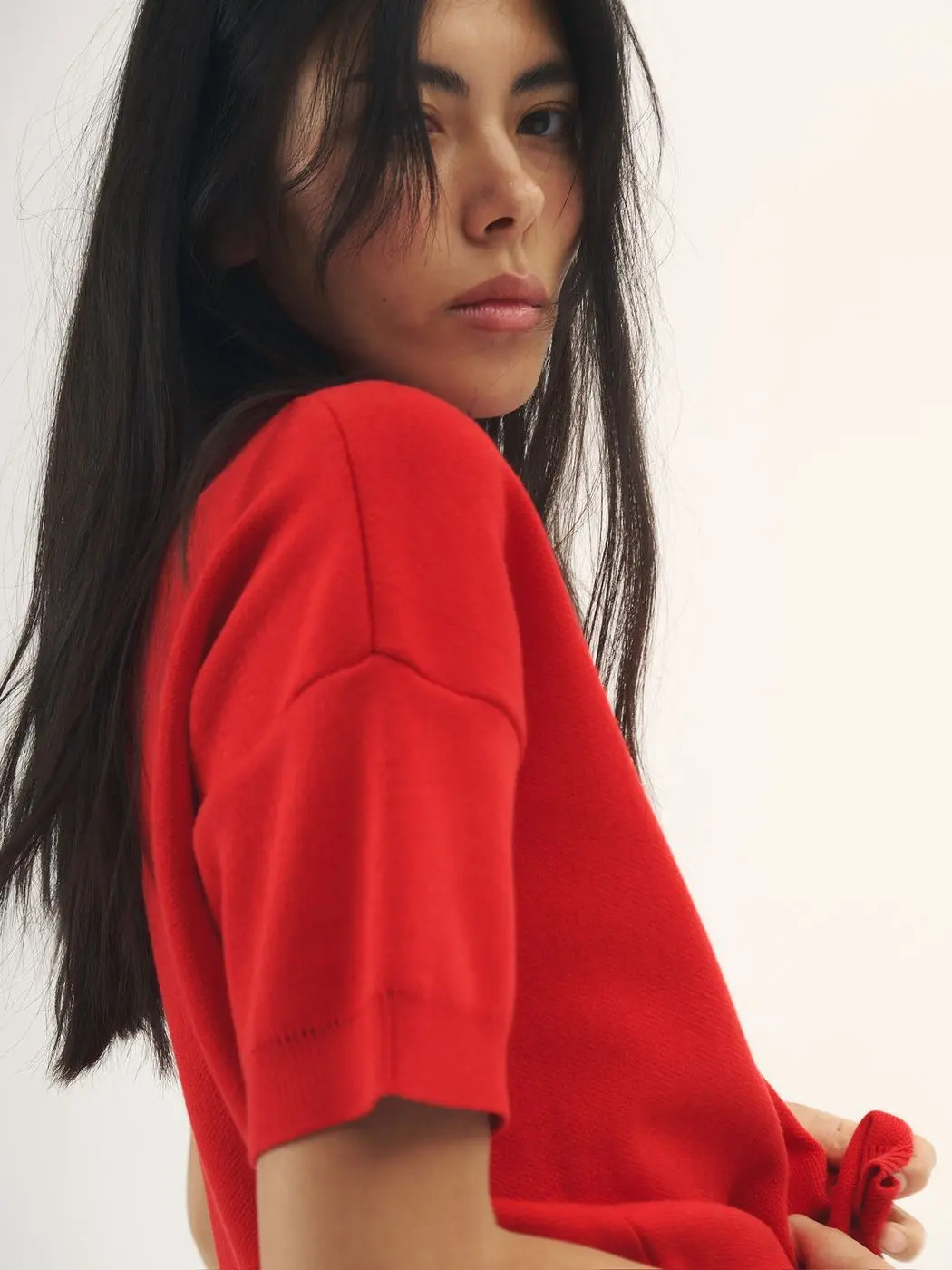 Футболка трикотажная, красный