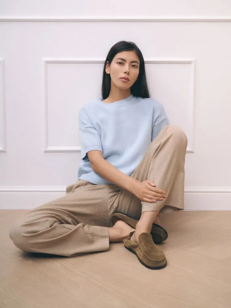 Футболка трикотажная, голубой